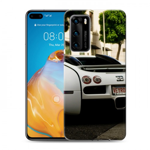 Дизайнерский пластиковый чехол для Huawei P40 Bugatti