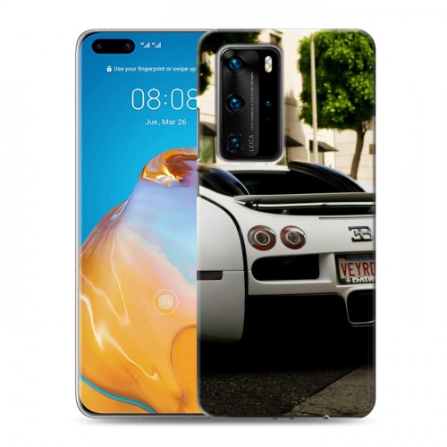 Дизайнерский пластиковый чехол для Huawei P40 Pro Bugatti