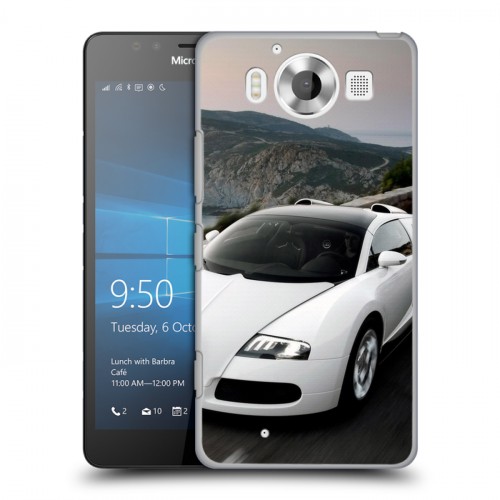 Дизайнерский пластиковый чехол для Microsoft Lumia 950 Bugatti