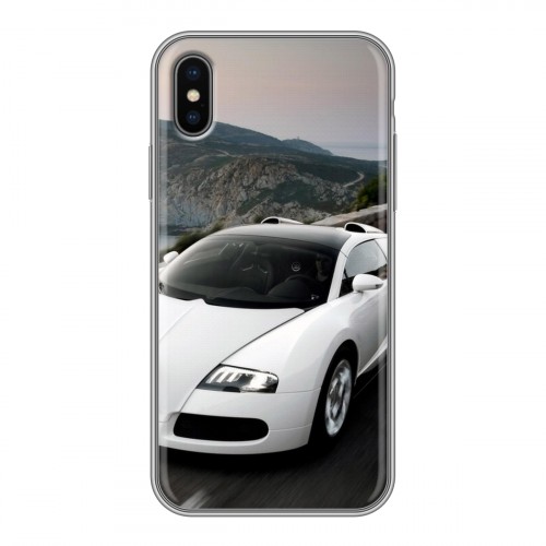 Дизайнерский силиконовый чехол для Iphone x10 Bugatti