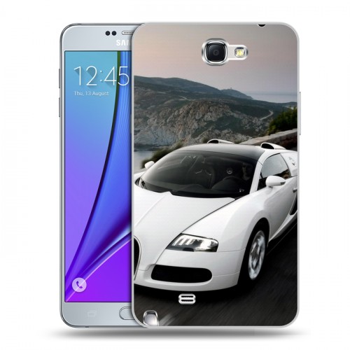 Дизайнерский пластиковый чехол для Samsung Galaxy Note 2 Bugatti