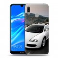 Дизайнерский пластиковый чехол для Huawei Y6 (2019) Bugatti