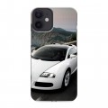 Дизайнерский силиконовый с усиленными углами чехол для Iphone 12 Mini Bugatti