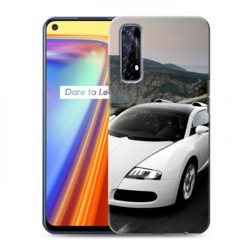 Дизайнерский силиконовый с усиленными углами чехол для Realme 7 Bugatti