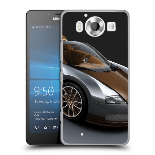 Дизайнерский пластиковый чехол для Microsoft Lumia 950 Bugatti