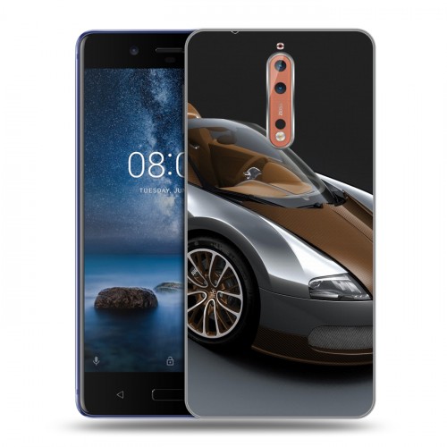 Дизайнерский пластиковый чехол для Nokia 8 Bugatti