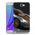 Дизайнерский пластиковый чехол для Samsung Galaxy Note 2 Bugatti