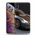 Дизайнерский силиконовый чехол для Iphone Xs Max Bugatti