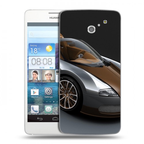 Дизайнерский пластиковый чехол для Huawei Ascend D2 Bugatti