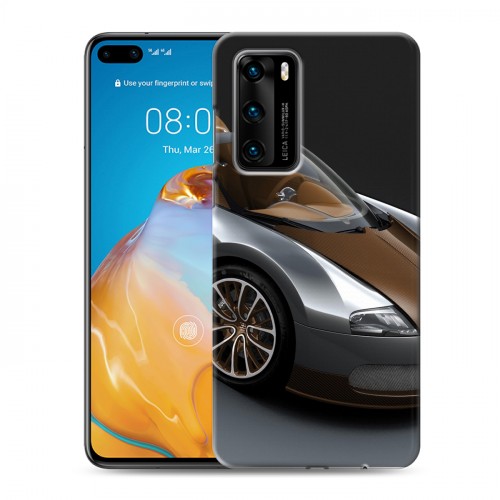 Дизайнерский пластиковый чехол для Huawei P40 Bugatti