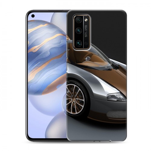 Дизайнерский силиконовый с усиленными углами чехол для Huawei Honor 30 Bugatti