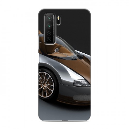 Дизайнерский силиконовый с усиленными углами чехол для Huawei Honor 30S Bugatti