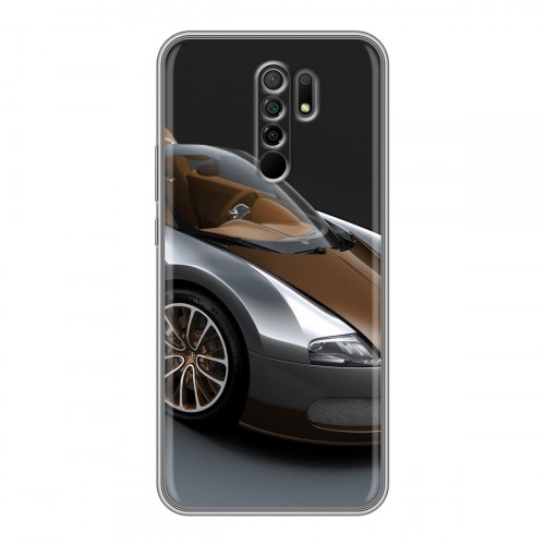 Дизайнерский силиконовый чехол для Xiaomi RedMi 9 Bugatti