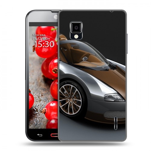 Дизайнерский пластиковый чехол для LG Optimus G Bugatti