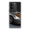 Дизайнерский силиконовый с усиленными углами чехол для Vivo V29 Bugatti