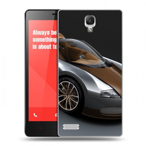 Дизайнерский силиконовый чехол для Xiaomi RedMi Note Bugatti