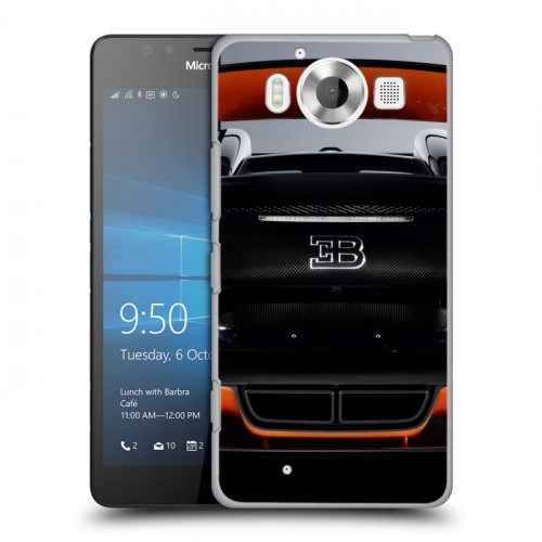 Дизайнерский пластиковый чехол для Microsoft Lumia 950 Bugatti