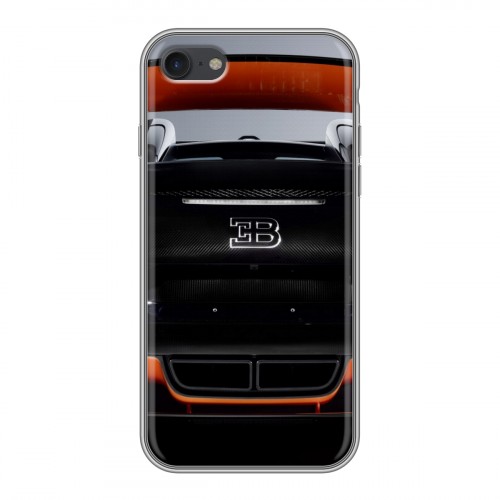 Дизайнерский силиконовый с усиленными углами чехол для Iphone 7 Bugatti