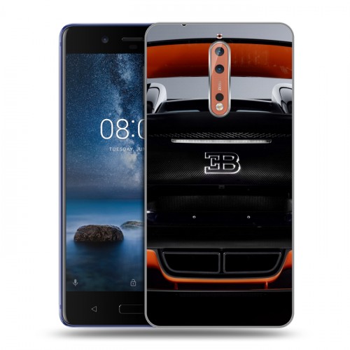 Дизайнерский пластиковый чехол для Nokia 8 Bugatti