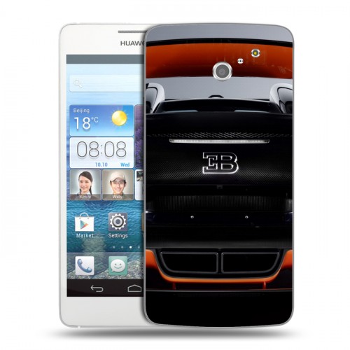 Дизайнерский пластиковый чехол для Huawei Ascend D2 Bugatti