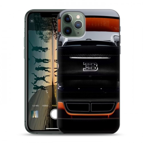 Дизайнерский пластиковый чехол для Iphone 11 Pro Bugatti