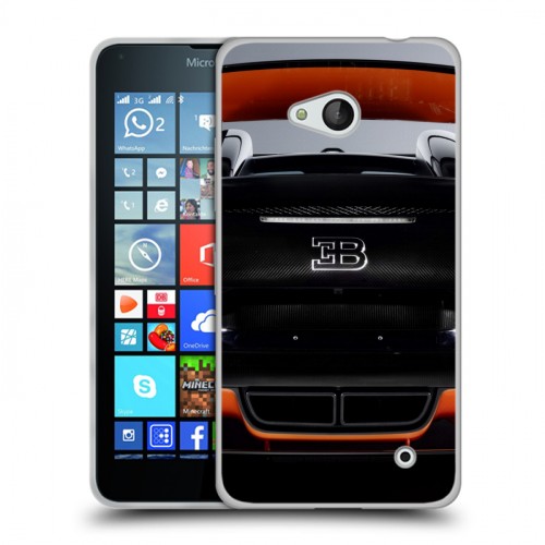 Дизайнерский пластиковый чехол для Microsoft Lumia 640 Bugatti