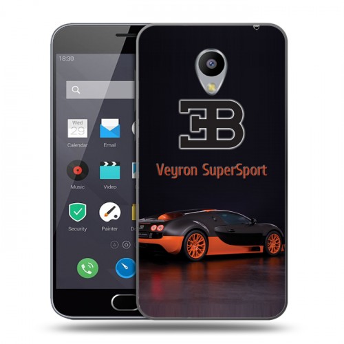 Дизайнерский пластиковый чехол для Meizu M2 Note Bugatti