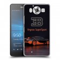 Дизайнерский пластиковый чехол для Microsoft Lumia 950 Bugatti