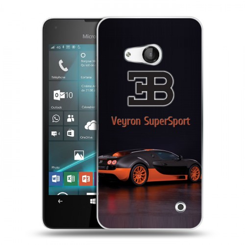 Дизайнерский пластиковый чехол для Microsoft Lumia 550 Bugatti