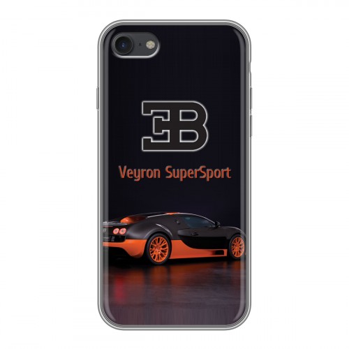 Дизайнерский силиконовый чехол для Iphone 7 Bugatti