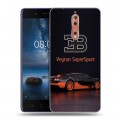 Дизайнерский пластиковый чехол для Nokia 8 Bugatti