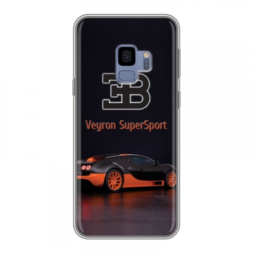 Дизайнерский пластиковый чехол для Samsung Galaxy S9 Bugatti