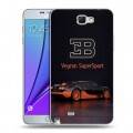 Дизайнерский пластиковый чехол для Samsung Galaxy Note 2 Bugatti