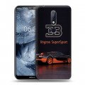 Дизайнерский пластиковый чехол для Nokia 6.1 Plus Bugatti