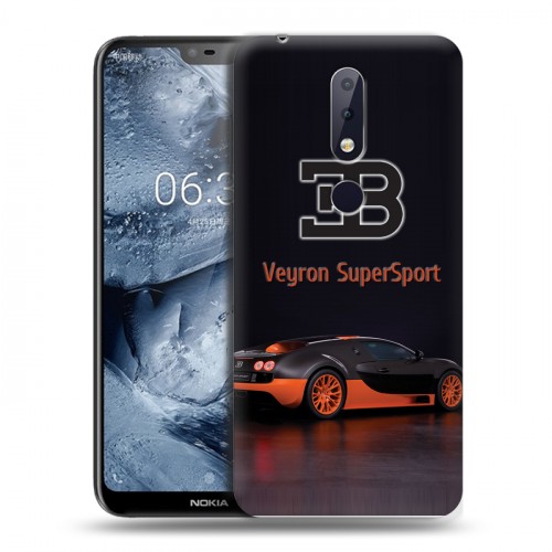 Дизайнерский пластиковый чехол для Nokia 6.1 Plus Bugatti