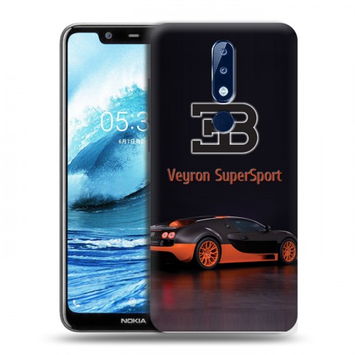 Дизайнерский силиконовый чехол для Nokia 5.1 Plus Bugatti