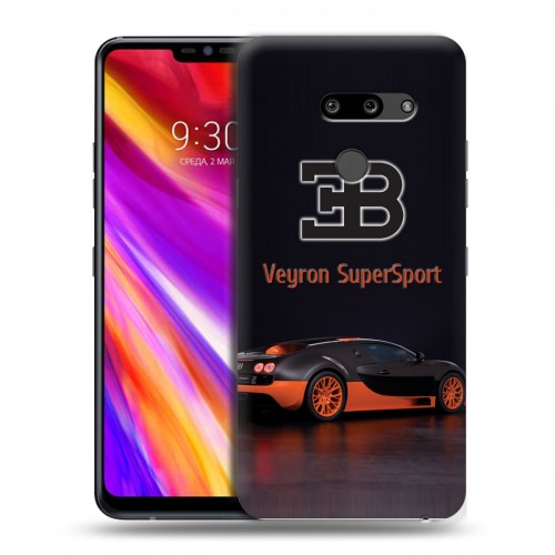 Дизайнерский пластиковый чехол для LG G8 ThinQ Bugatti