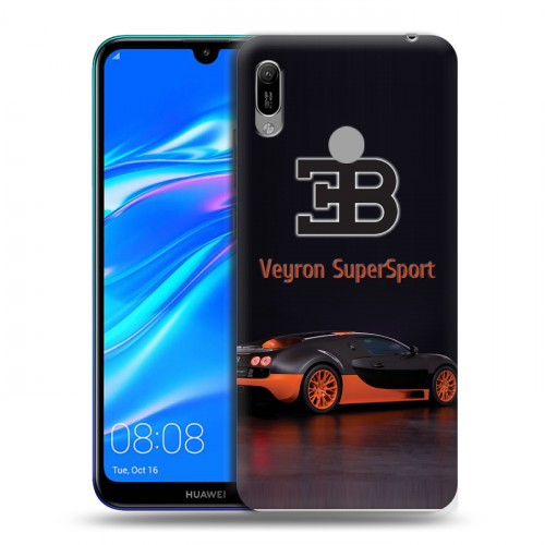 Дизайнерский пластиковый чехол для Huawei Y6 (2019) Bugatti