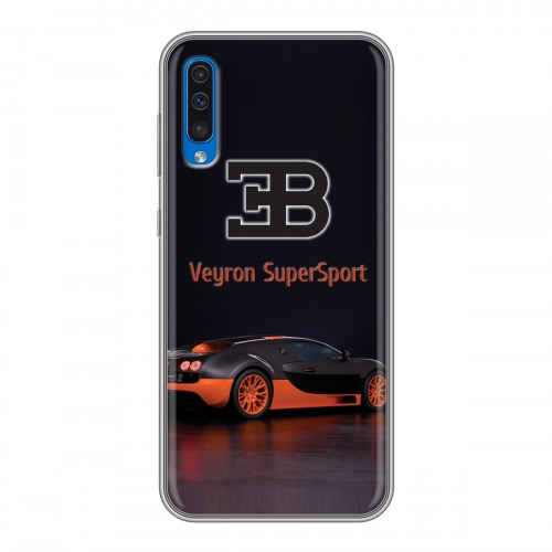 Дизайнерский силиконовый чехол для Samsung Galaxy A50 Bugatti