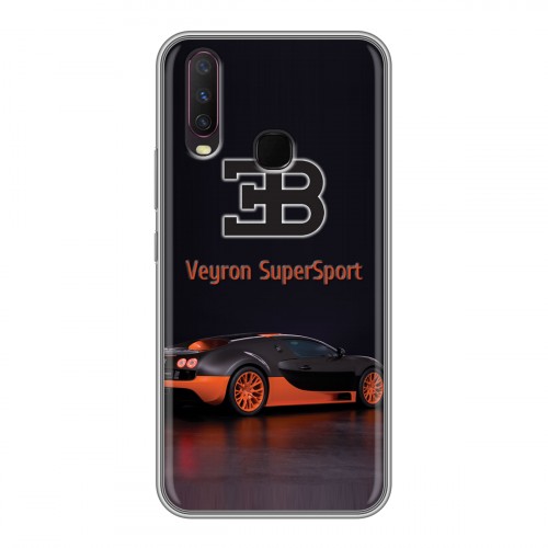 Дизайнерский силиконовый чехол для Vivo Y17 Bugatti