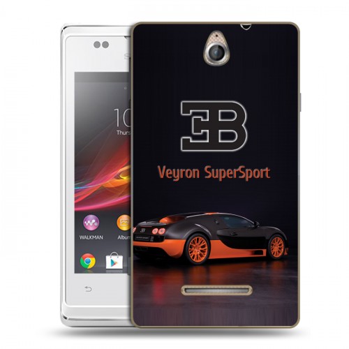 Дизайнерский пластиковый чехол для Sony Xperia E Bugatti