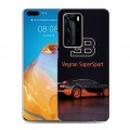 Дизайнерский пластиковый чехол для Huawei P40 Pro Bugatti