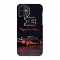 Дизайнерский силиконовый чехол для Iphone 12 Bugatti