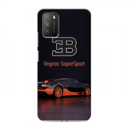 Дизайнерский пластиковый чехол для Xiaomi Poco M3 Bugatti