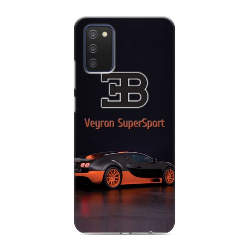 Дизайнерский силиконовый с усиленными углами чехол для Samsung Galaxy A03s Bugatti