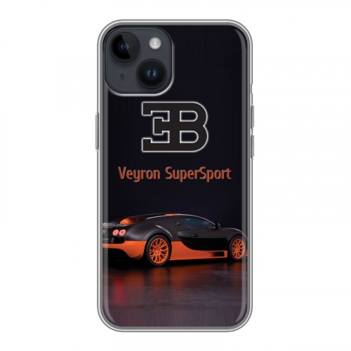 Дизайнерский пластиковый чехол для Iphone 14 Bugatti