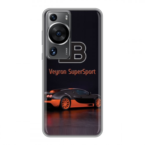 Дизайнерский силиконовый чехол для Huawei P60 Bugatti