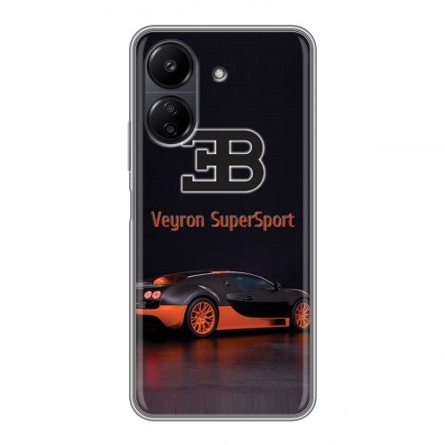 Дизайнерский силиконовый чехол для Xiaomi Poco C65 Bugatti