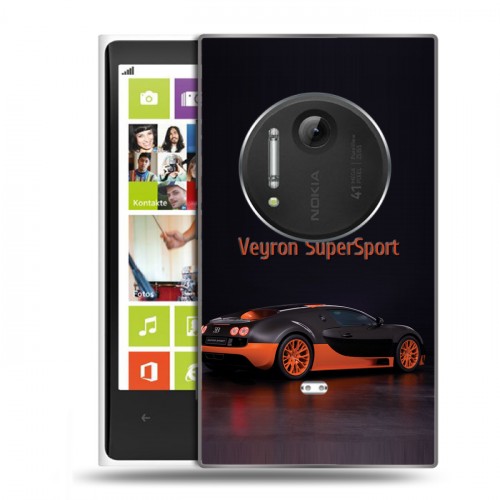 Дизайнерский пластиковый чехол для Nokia Lumia 1020 Bugatti