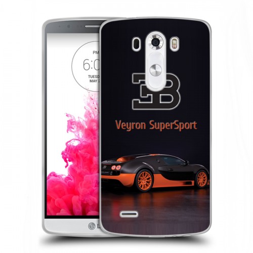 Дизайнерский пластиковый чехол для LG G3 (Dual-LTE) Bugatti